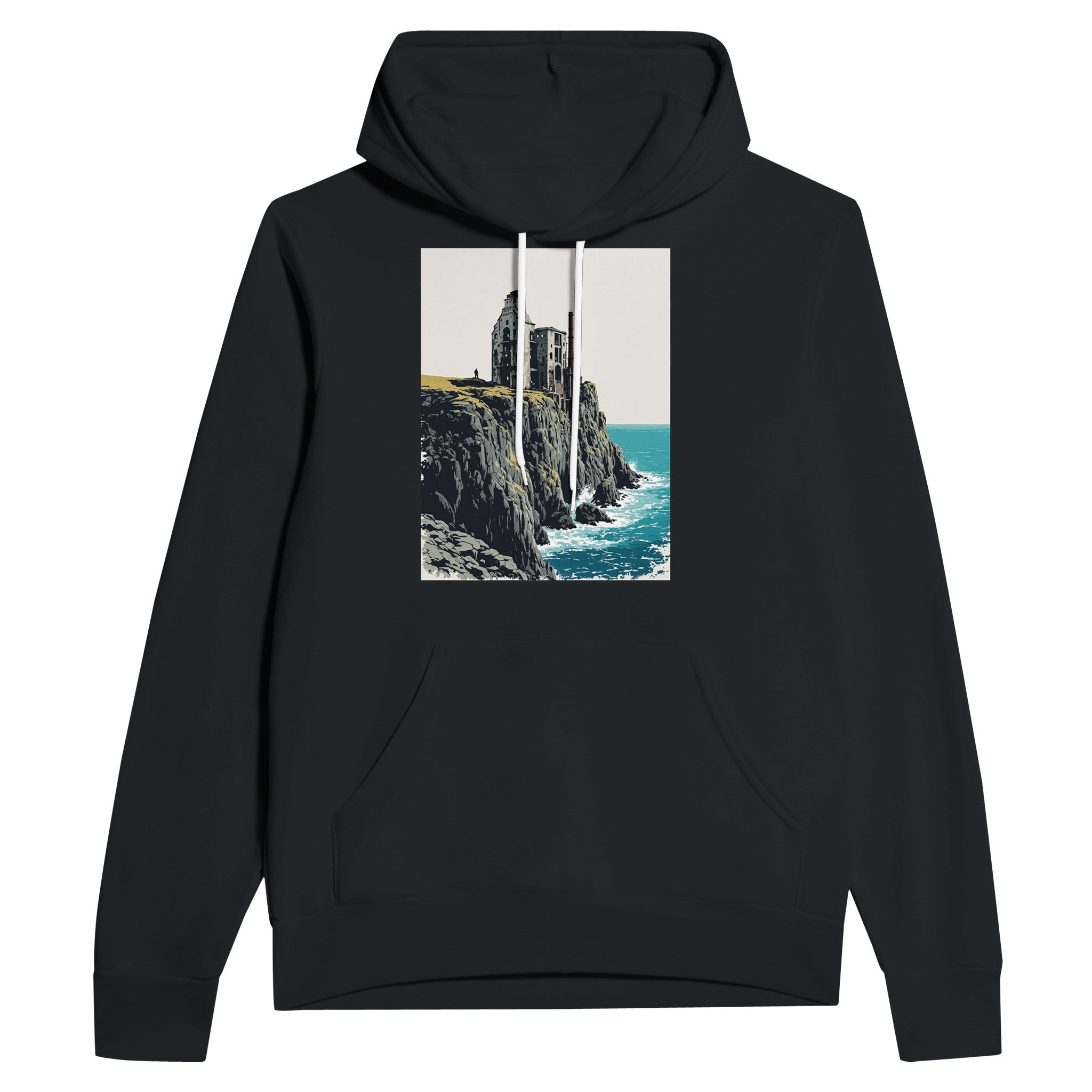 Cornish Tin Mine Hoodie | Heritage Cliff Design | Cornwall Gift Hoodie - Wild Thread Co
