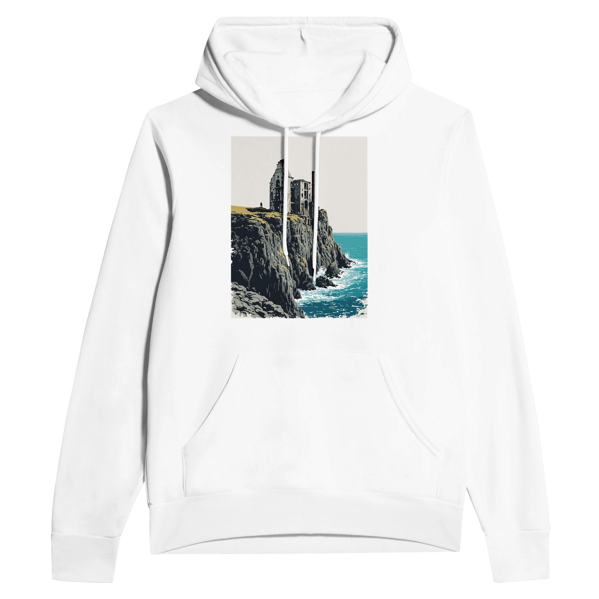 Cornish Tin Mine Hoodie | Heritage Cliff Design | Cornwall Gift Hoodie - Wild Thread Co