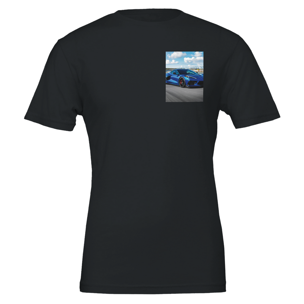 Corvette C8 Z06 UK Gift T-Shirt — detail view | Wild Thread Co