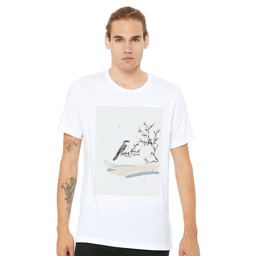 Cuckoo Spring Shirt | British Bird Gift | Hawthorn Blossom Tee - Wild Thread Co