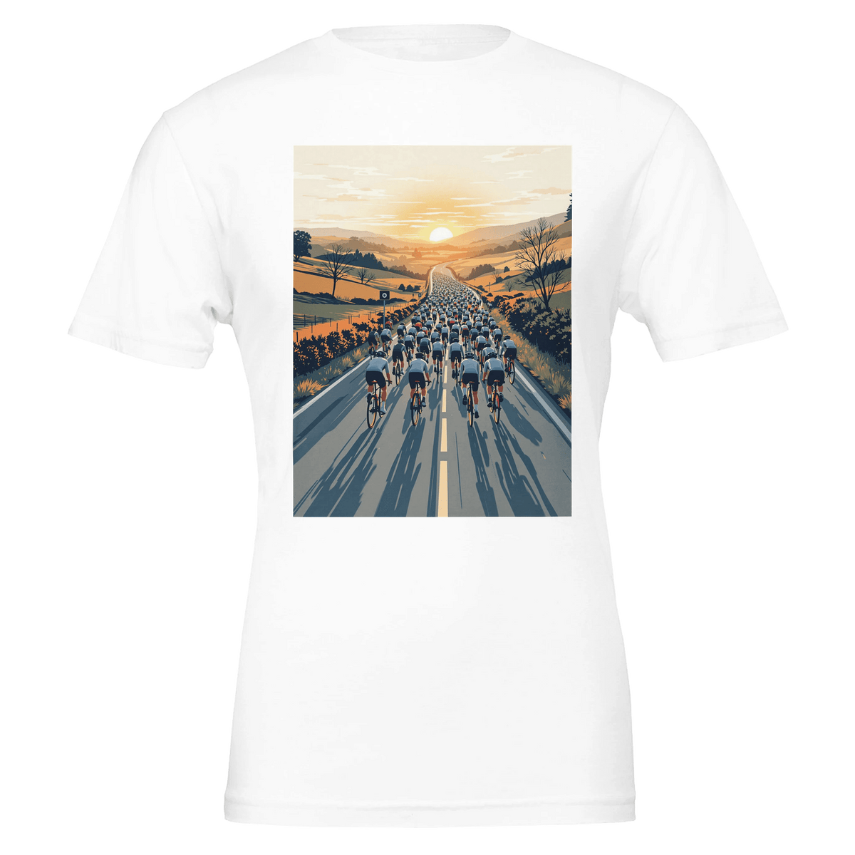 Cycling Sportive Dawn Mass Start T-Shirt | Cycling Event Gift Tee - Wild Thread Co