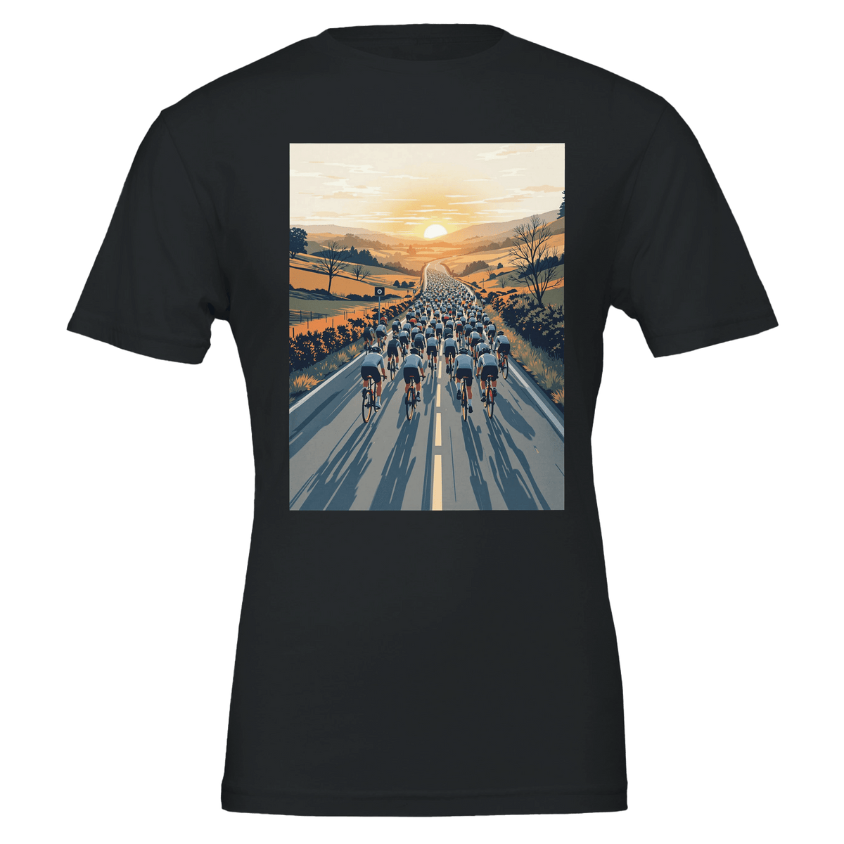 Cycling Sportive Dawn Mass Start T-Shirt | Cycling Event Gift Tee - Wild Thread Co