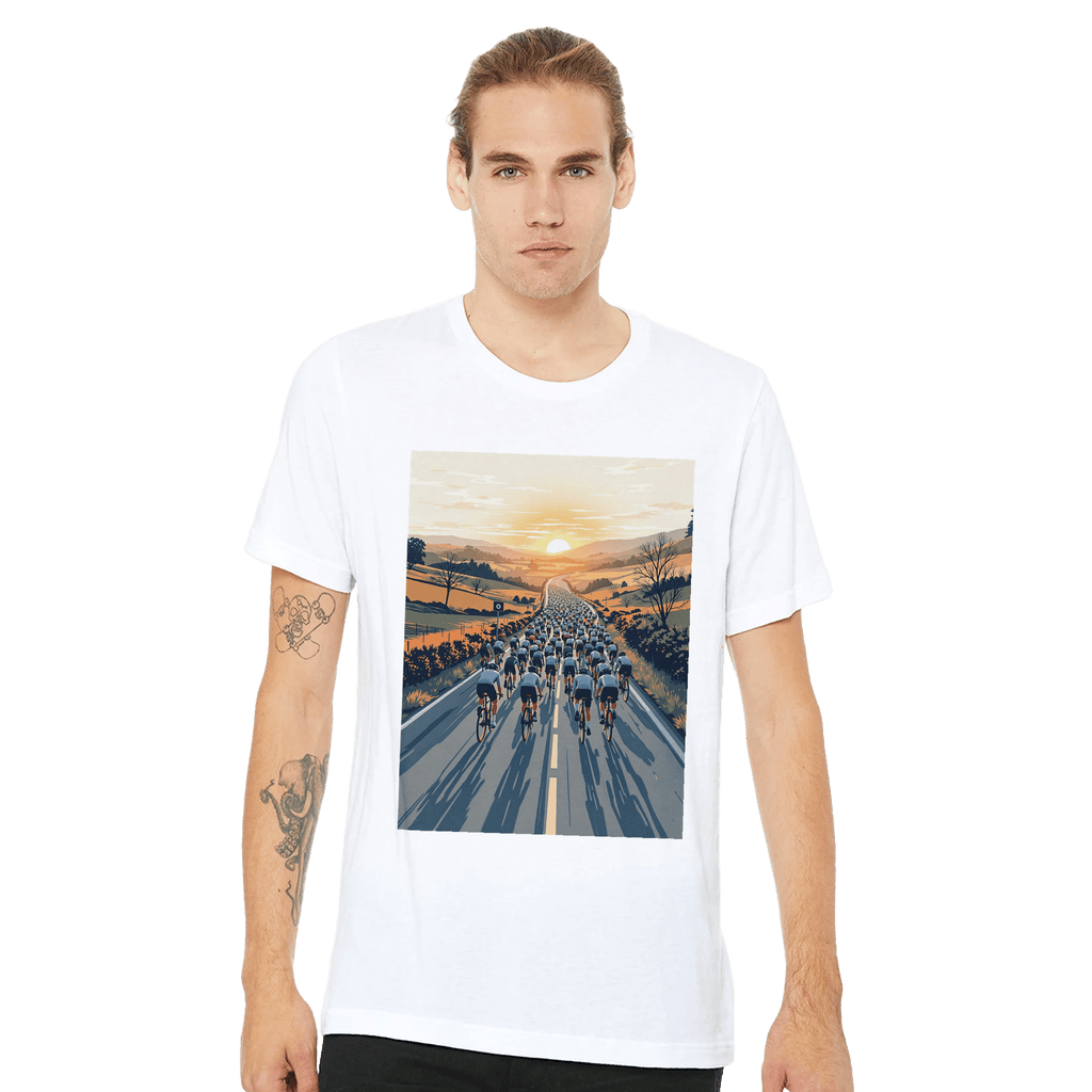 Cycling Sportive Dawn Mass Start T-Shirt | Cycling Event Gift Tee - Wild Thread Co