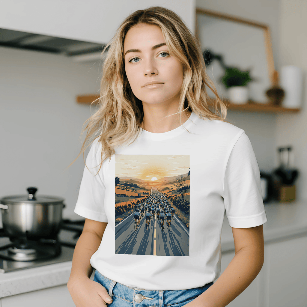 Cycling Sportive Dawn Mass Start T-Shirt | Cycling Event Gift Tee - Wild Thread Co