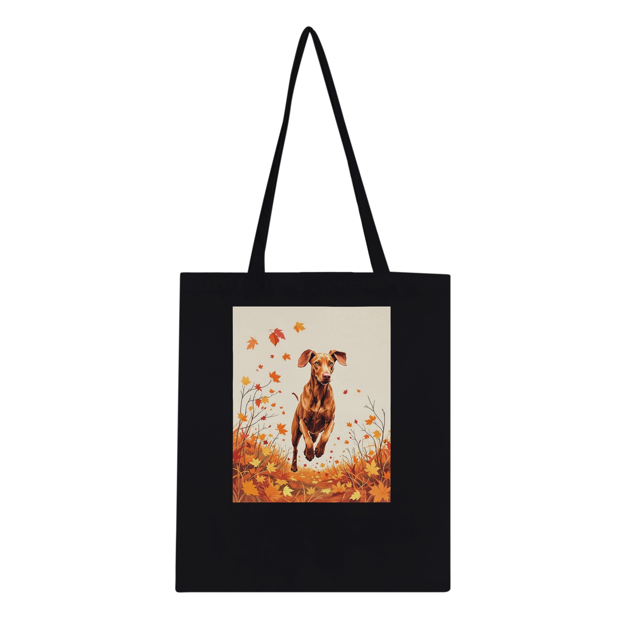 Vizsla Autumn Tote Bag Cotton Shopper UK Tote Bag — detail view | Wild Thread Co
