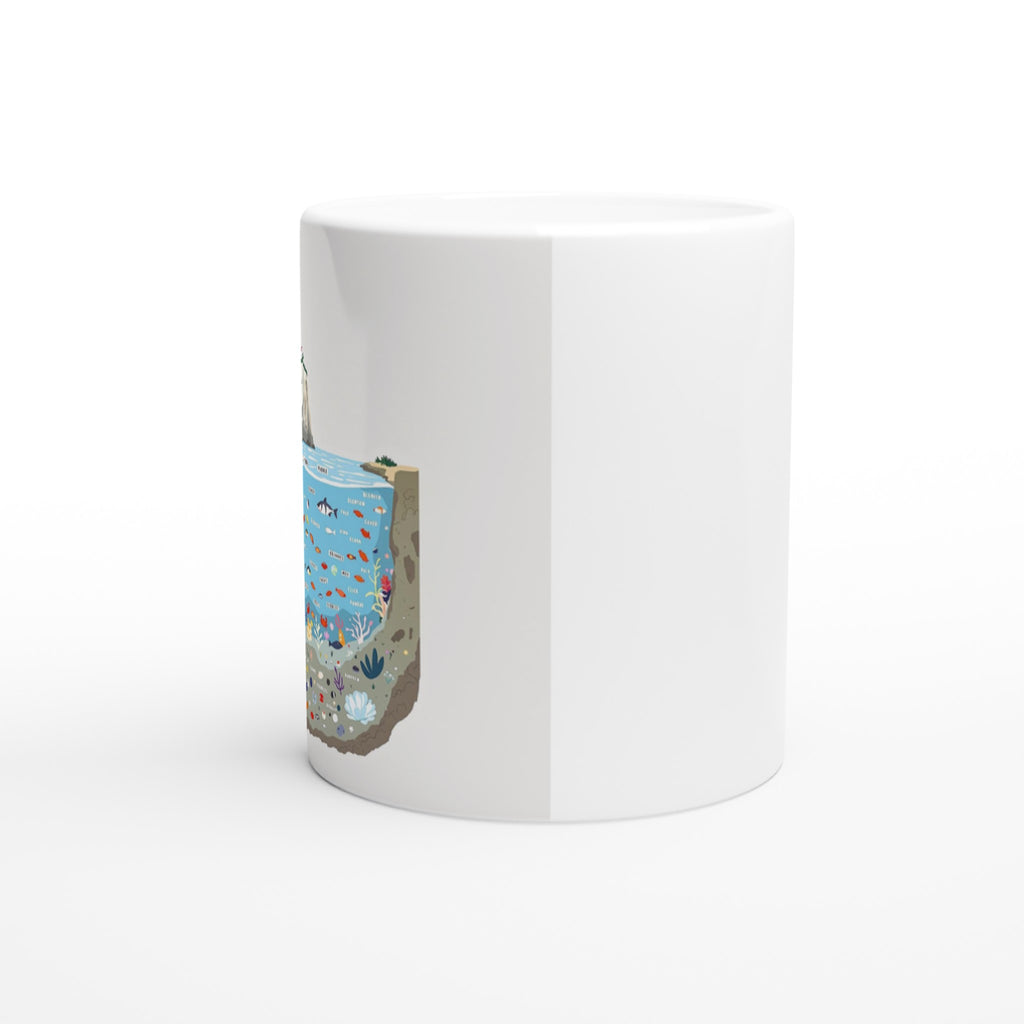 Rock Pool Tidal Cross-section Mug — detail view | Wild Thread Co