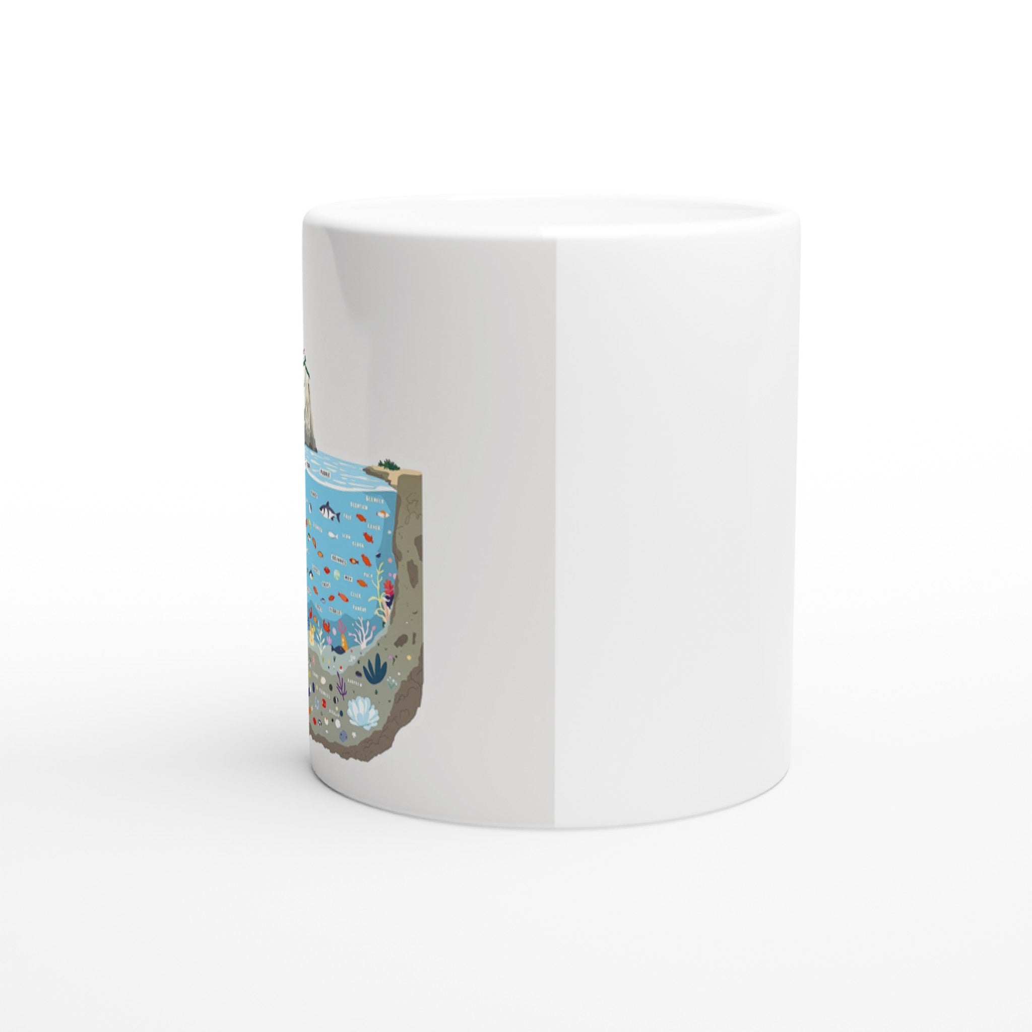 Rock Pool Tidal Cross-section Mug — detail view | Wild Thread Co