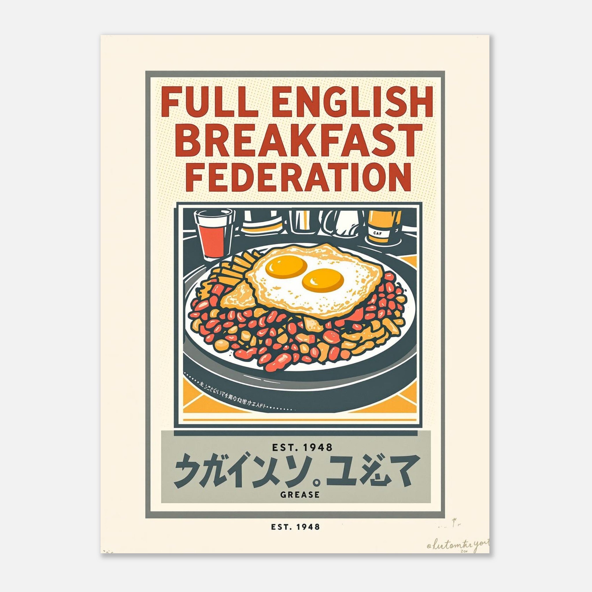 Full English Vintage Travel Poster — Art Print | Wild Thread Co