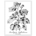 Dark Academia Gothic Botanical Framed Art Print — detail view | Wild Thread Co