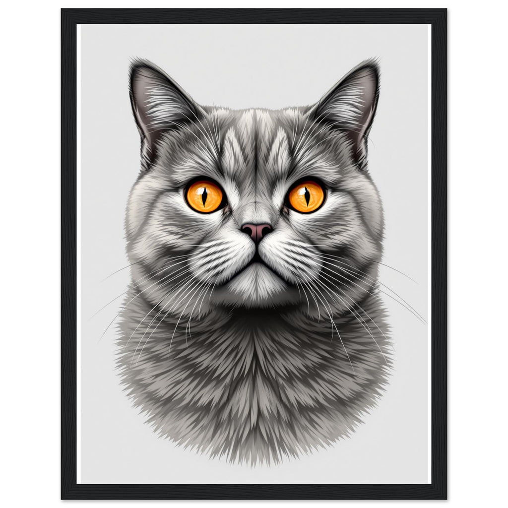 Shorthair Art Framed Print Wall Art Ready to Hang UK — Framed Art Print | Wild Thread Co UK