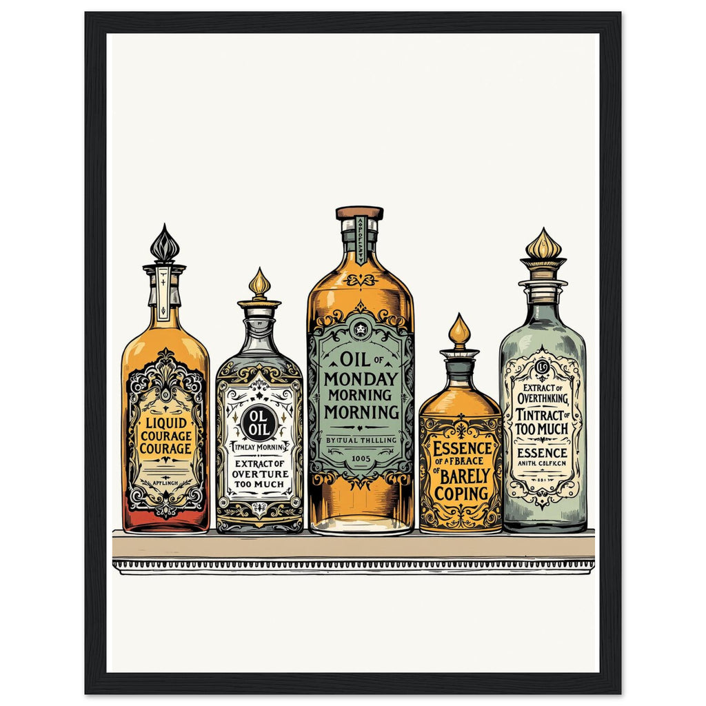 Dark Academia Apothecary Framed Art Print — detail view | Wild Thread Co