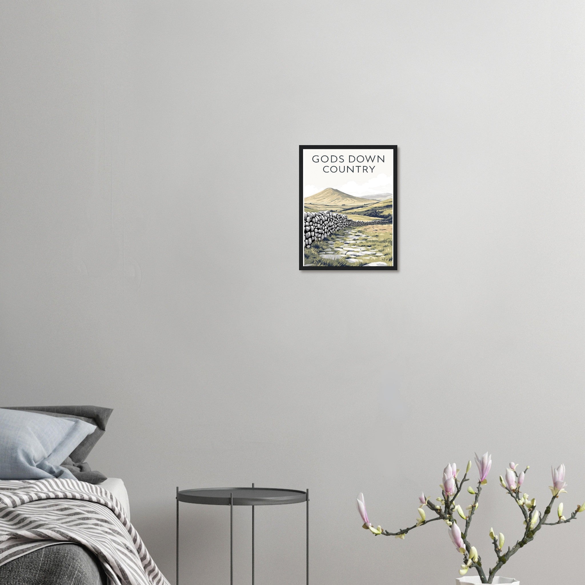 Yorkshire Dales Gods Own Country Framed Art Print — detail view | Wild Thread Co