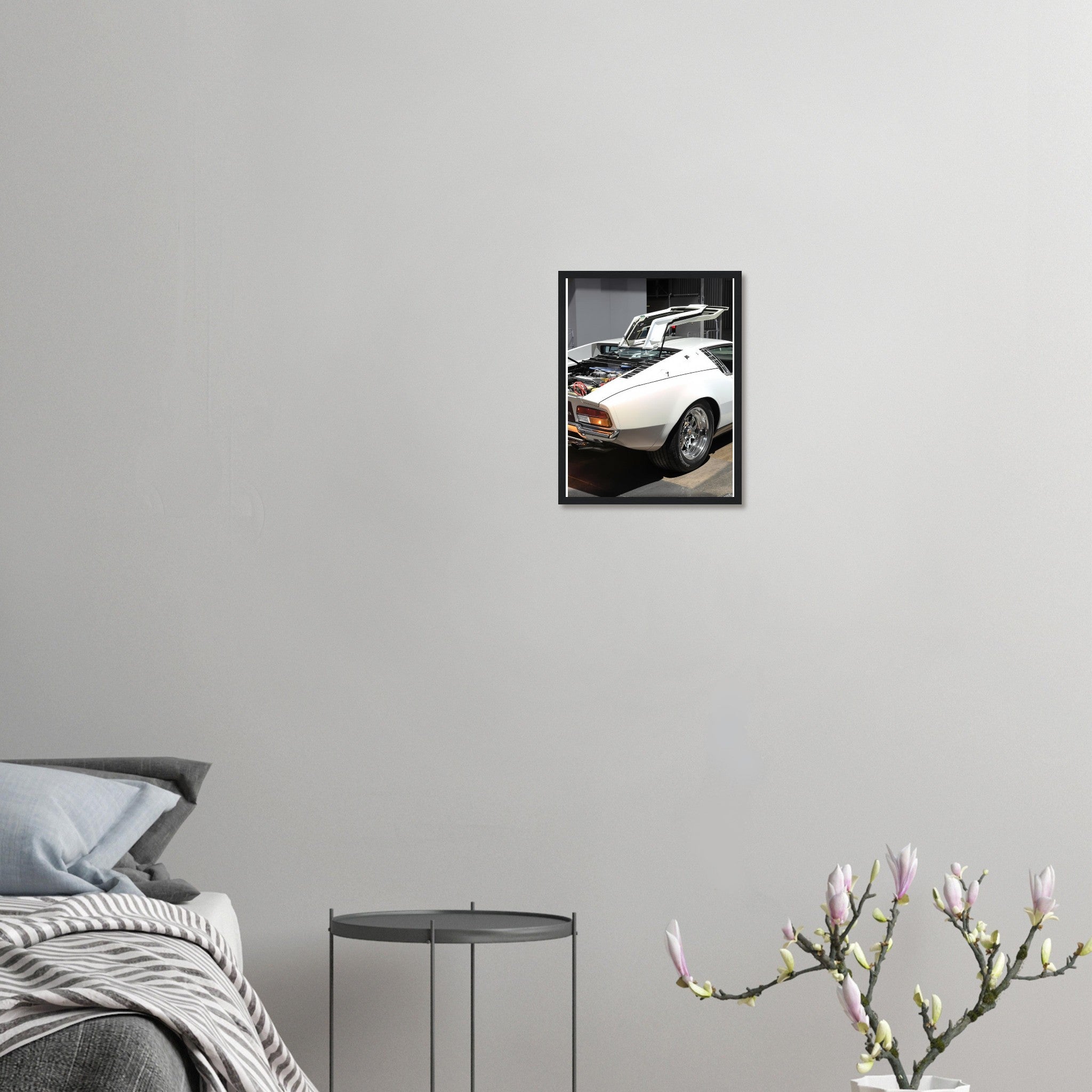 De Tomaso Mangusta Framed Art Print — detail view | Wild Thread Co