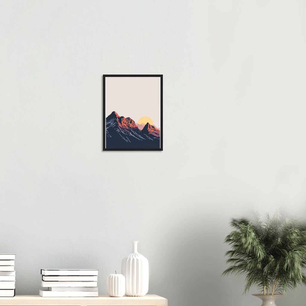 Lakeland Pikes Silhouette Framed Art Print — detail view | Wild Thread Co