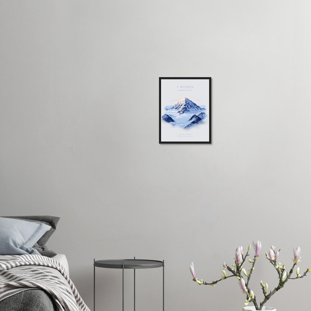 Snowdon Y Wyddfa Cloud Inversion Framed Art Print — detail view | Wild Thread Co