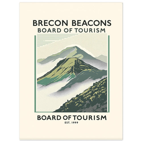 Brecon Beacons Vintage Travel Poster — Art Print | Wild Thread Co
