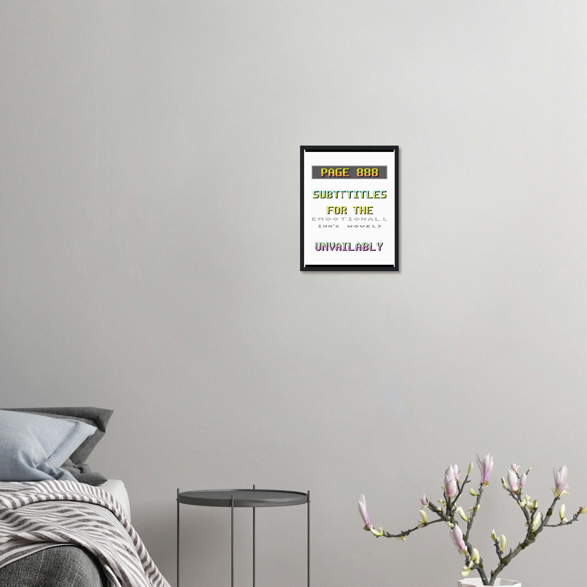Ceefax Teletext Nostalgia Framed Art Print — detail view | Wild Thread Co
