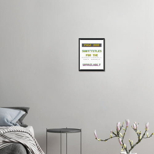 Ceefax Teletext Nostalgia Framed Art Print — detail view | Wild Thread Co