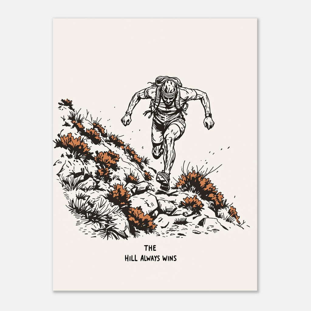 Trail Running A1 Fell Runner Gift Art Print Art Print — detail view | Wild Thread Co