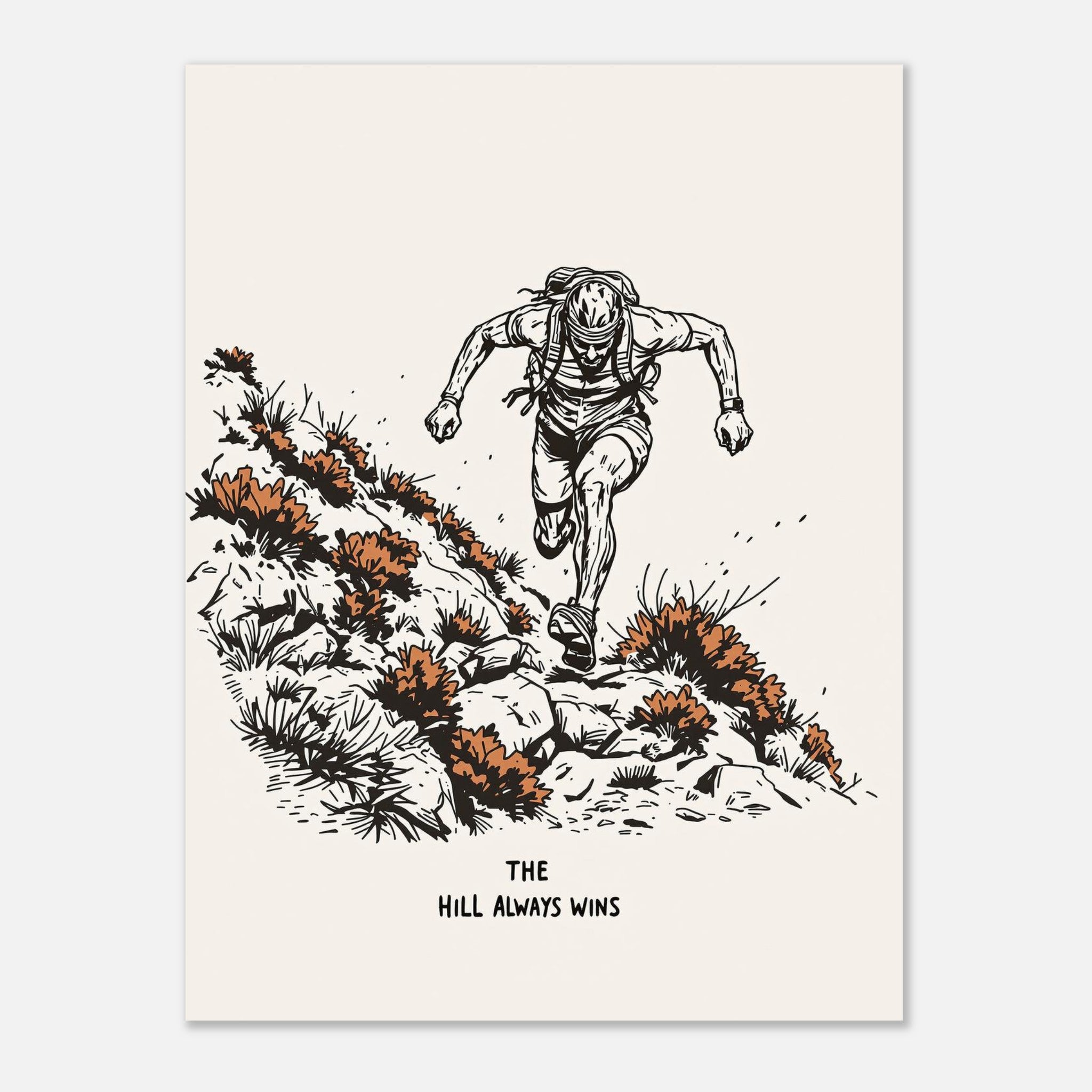 Trail Running A1 Fell Runner Gift Art Print Art Print — detail view | Wild Thread Co