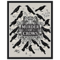 Dark Academia Ravens Murder Framed Print Wall Art Ready to Hang UK Framed Art Print — detail view | Wild Thread Co