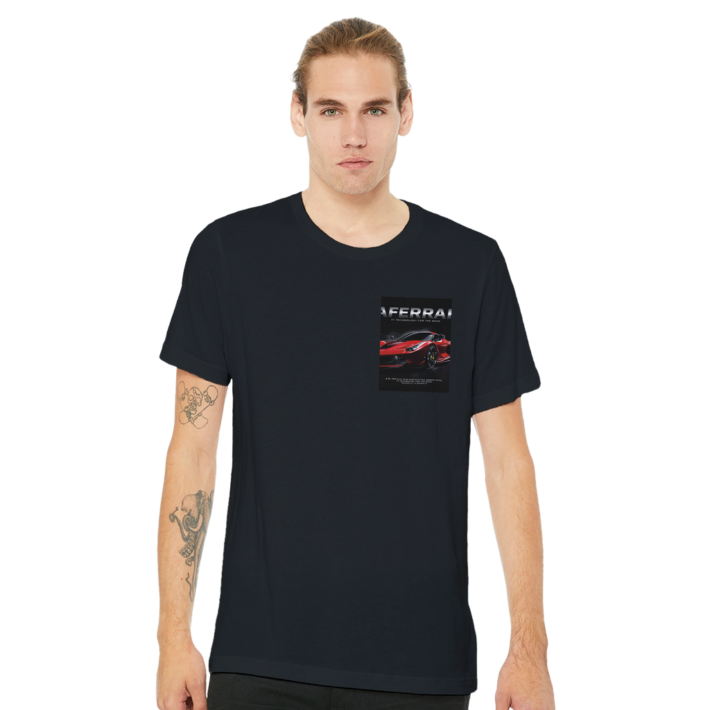 Ferrari Laferrari Hybrid Hypercar Red T-Shirt — detail view | Wild Thread Co