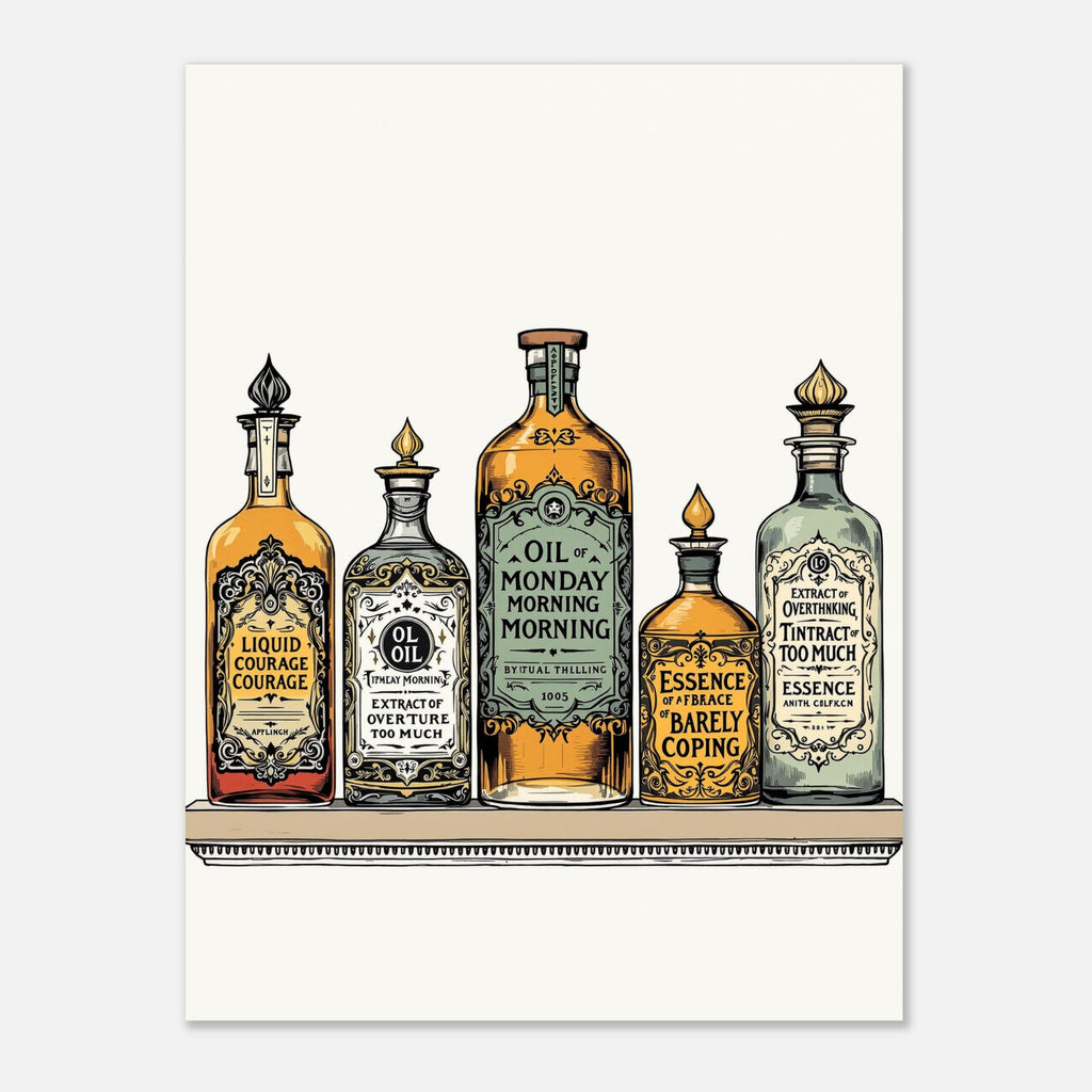 Dark Academia Apothecary Art Print Art Print — detail view | Wild Thread Co