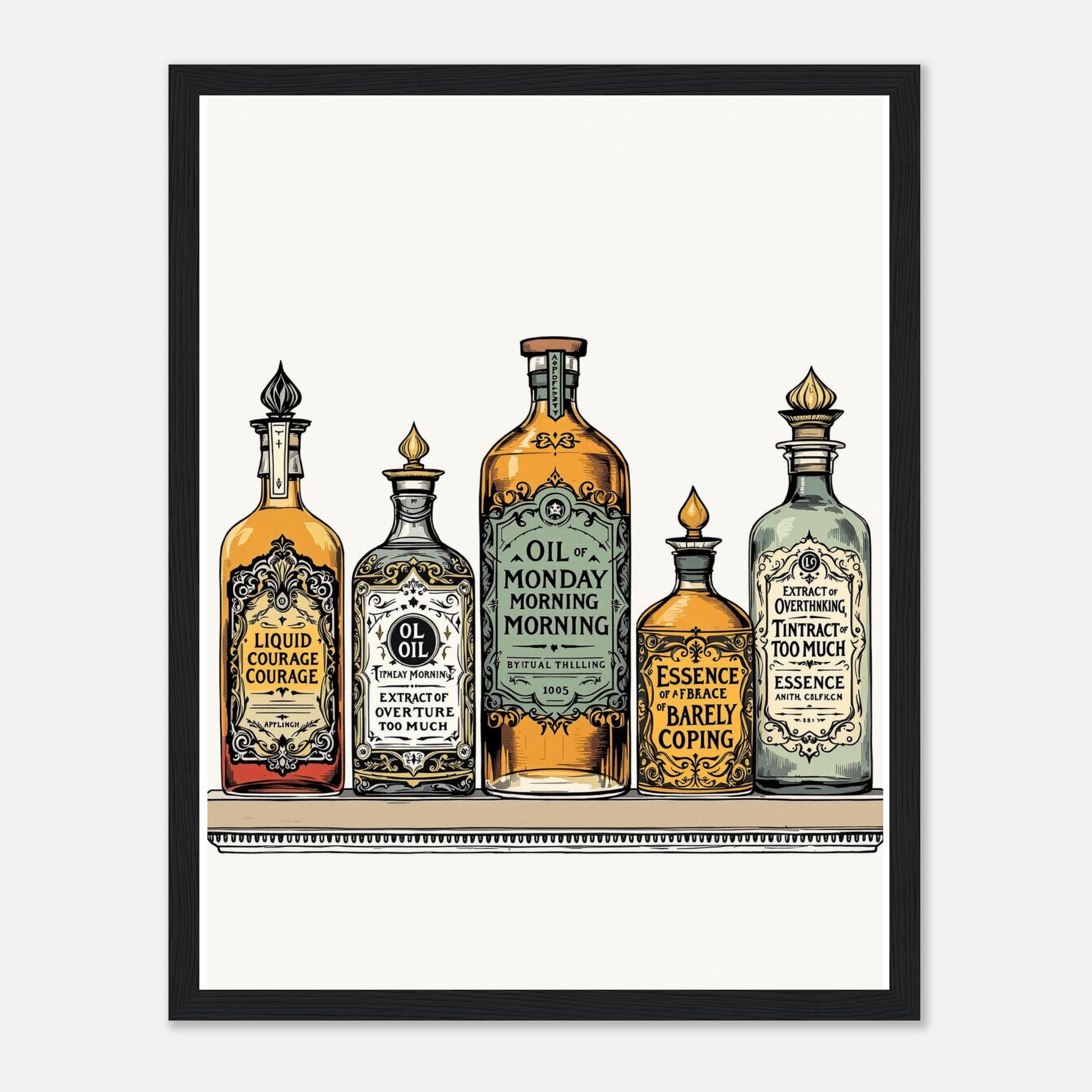 Dark Academia Apothecary Framed Art Print — detail view | Wild Thread Co