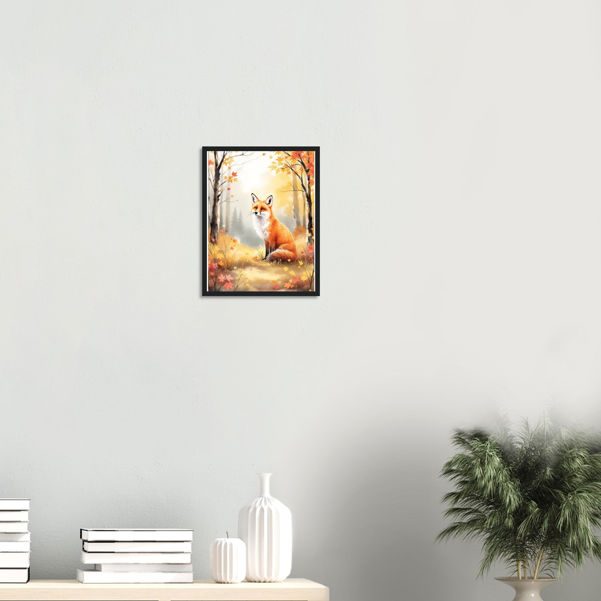 Fox Watercolour Framed Print Wall Art Ready to Hang UK — Framed Art Print | Wild Thread Co