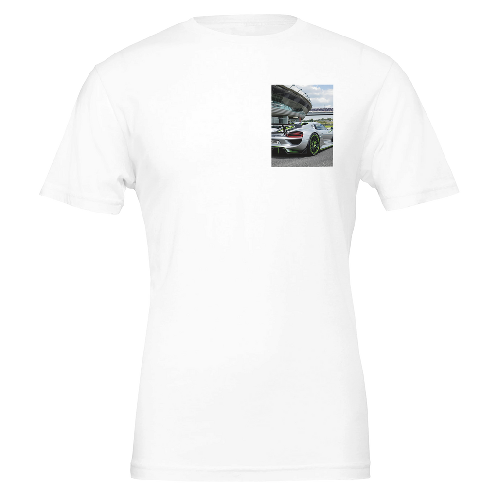 Porsche 918 Spyder T-Shirt — detail view | Wild Thread Co