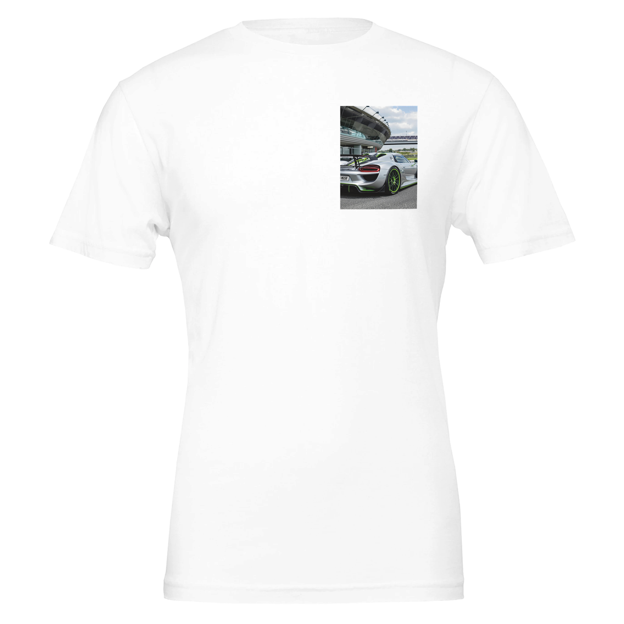 Porsche 918 Spyder T-Shirt — detail view | Wild Thread Co