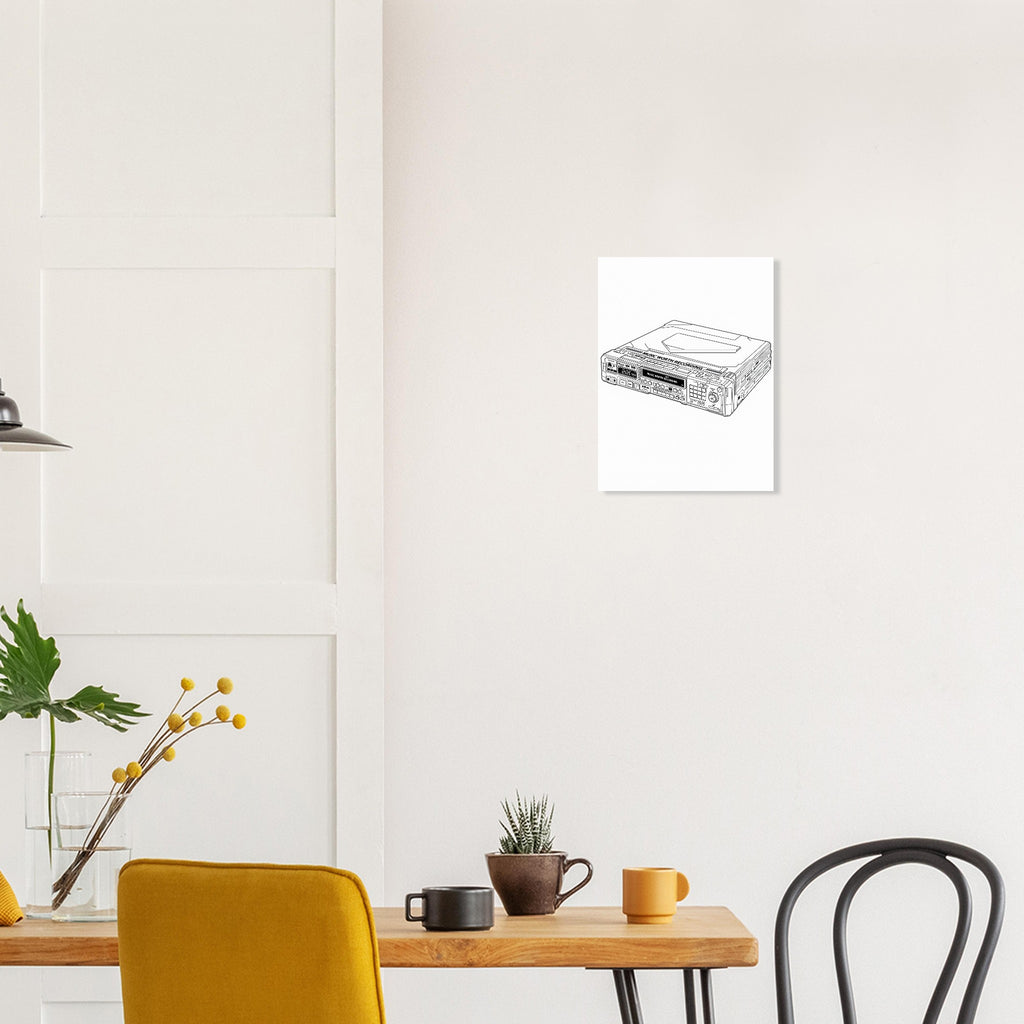 Sony Mz-r55 Minidisc Player Art Print Art Print — detail view | Wild Thread Co