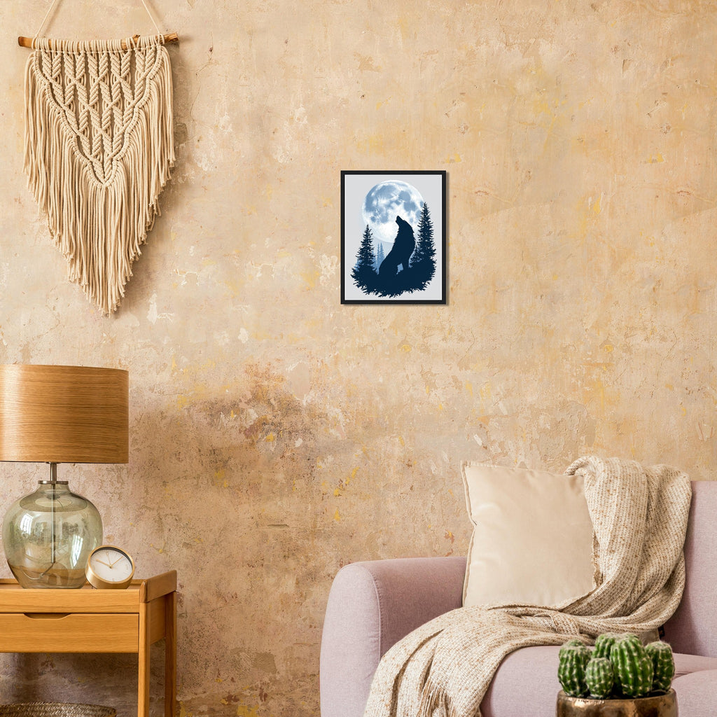 Dog Howling Moon Framed Print — Framed Art Print | Wild Thread Co