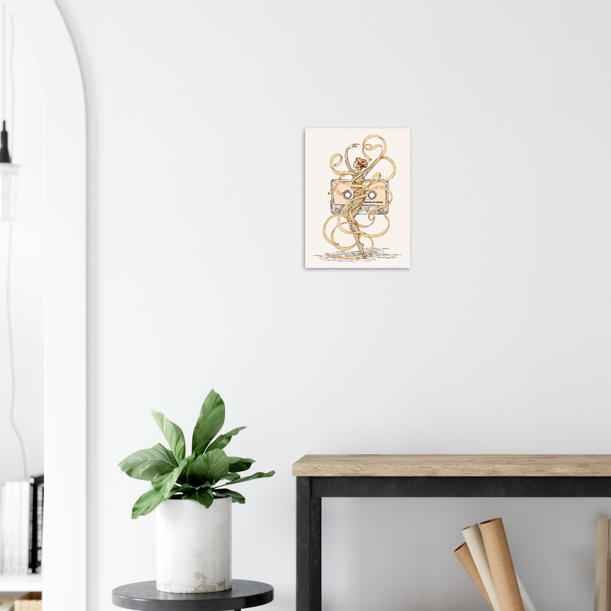 Y2k Cassette Tape Dancer Art Print Art Print — detail view | Wild Thread Co