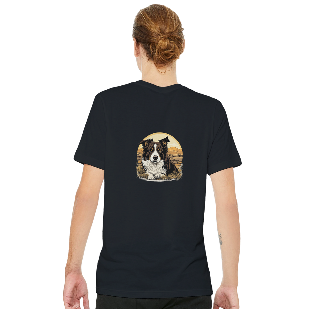 Border Collie Working T-Shirt — detail view | Wild Thread Co