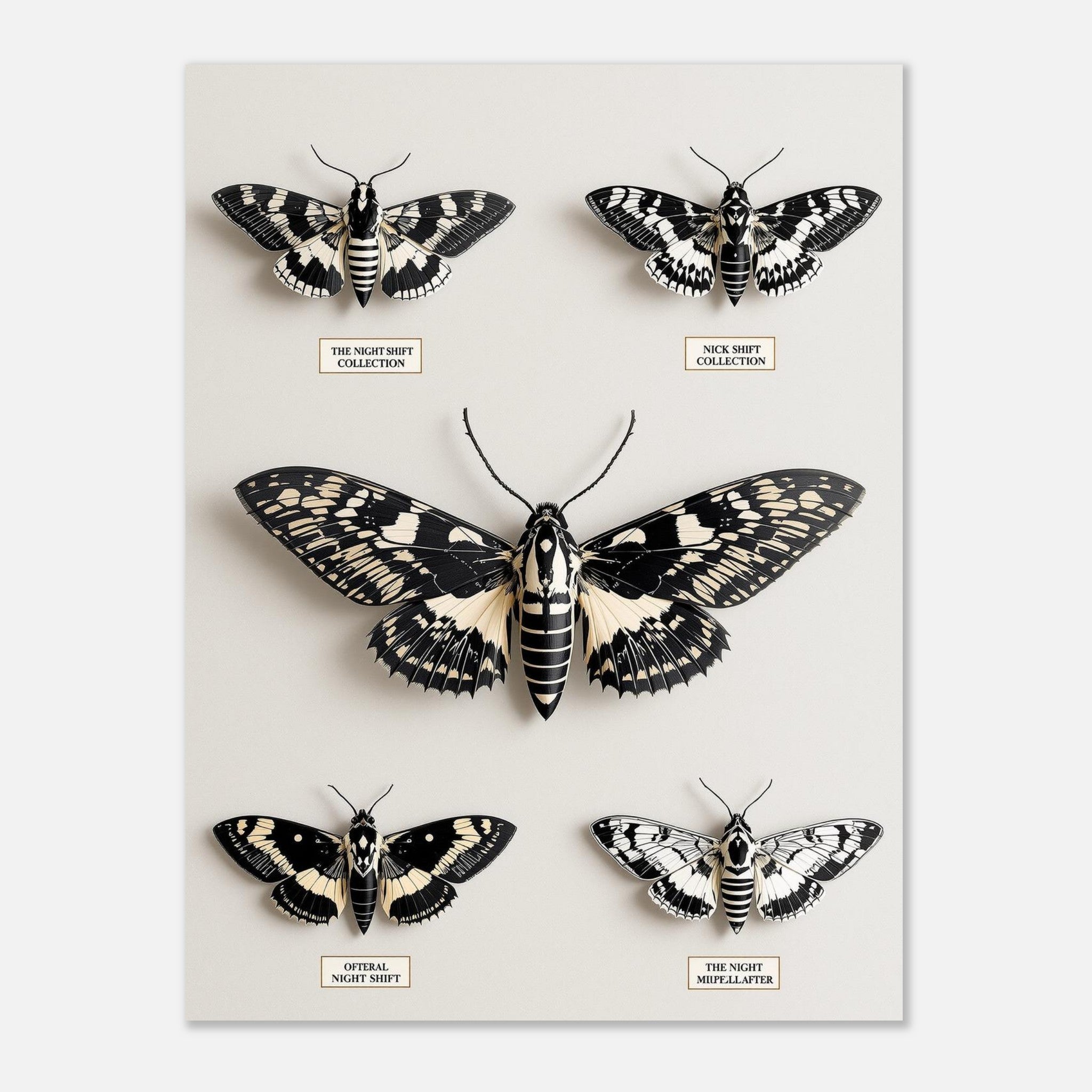 Dark Academia Moth Collector Art Print Art Print — detail view | Wild Thread Co