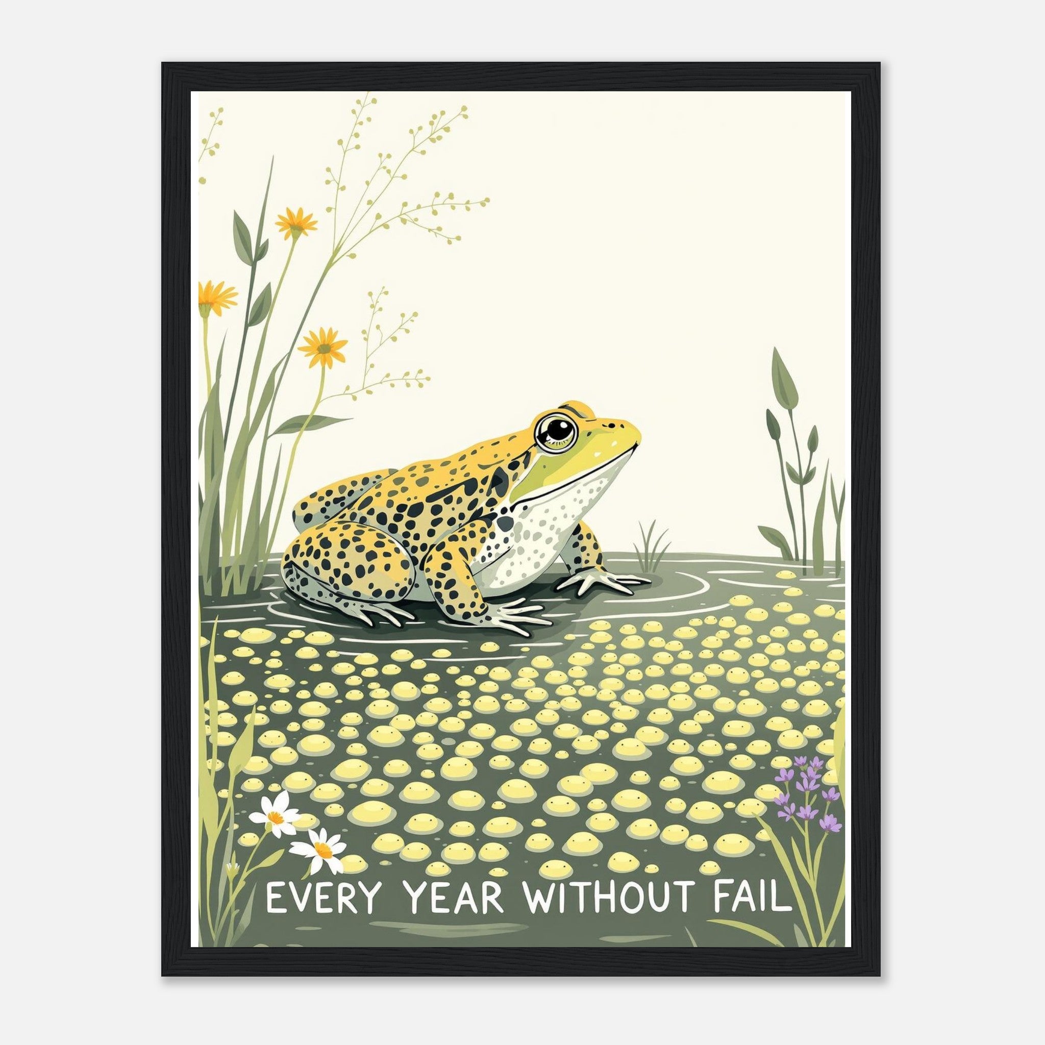 Common Frog Pond Spawn Spring Framed Print — Framed Art Print | Wild Thread Co