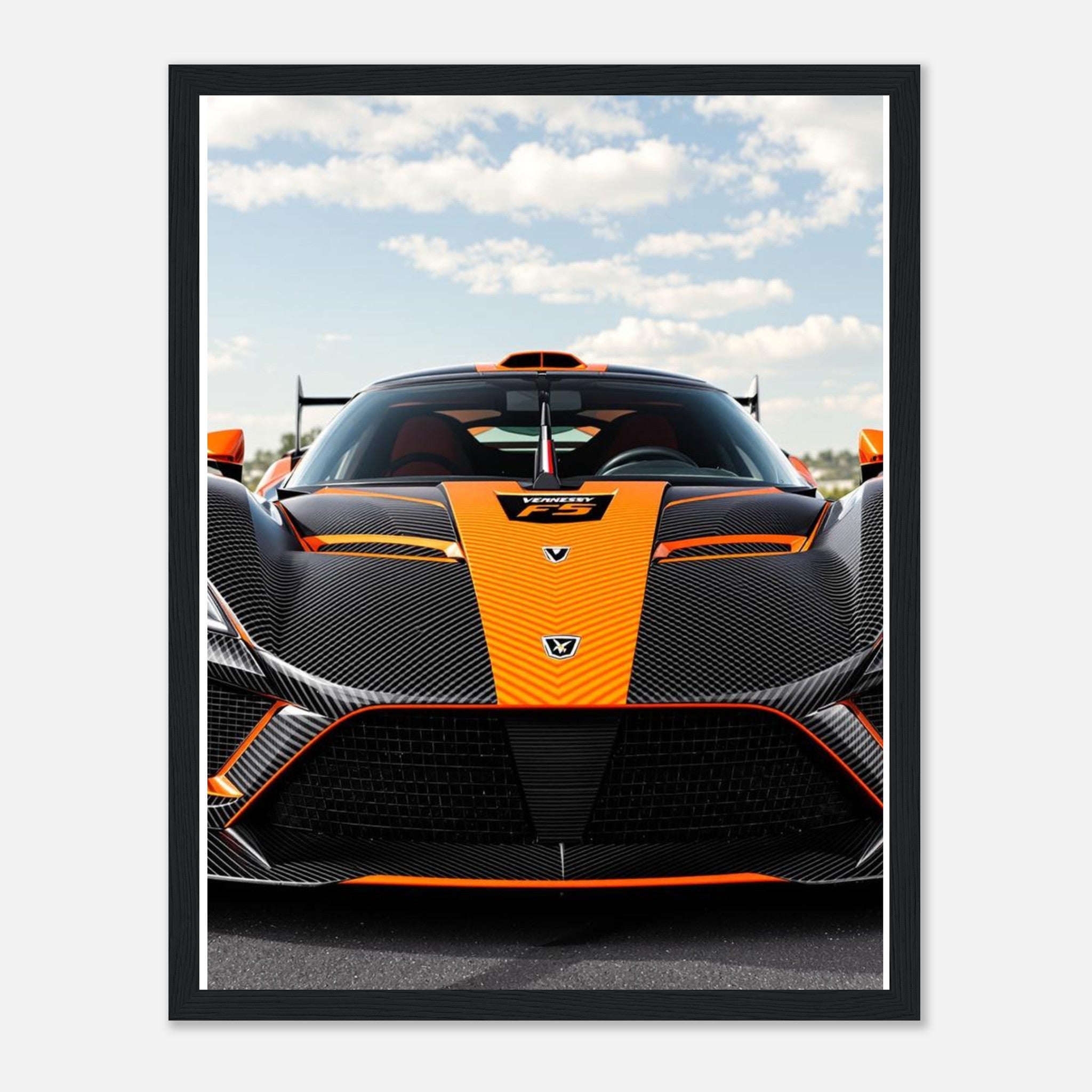 Hennessey Venom F5 Framed Art Print — detail view | Wild Thread Co