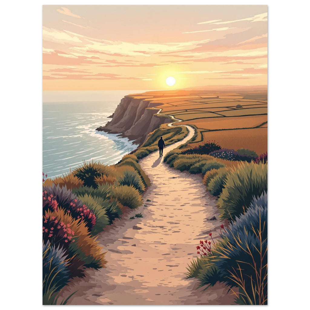 Coastal Path Dawn Walker Art Art Print Art Print — detail view | Wild Thread Co
