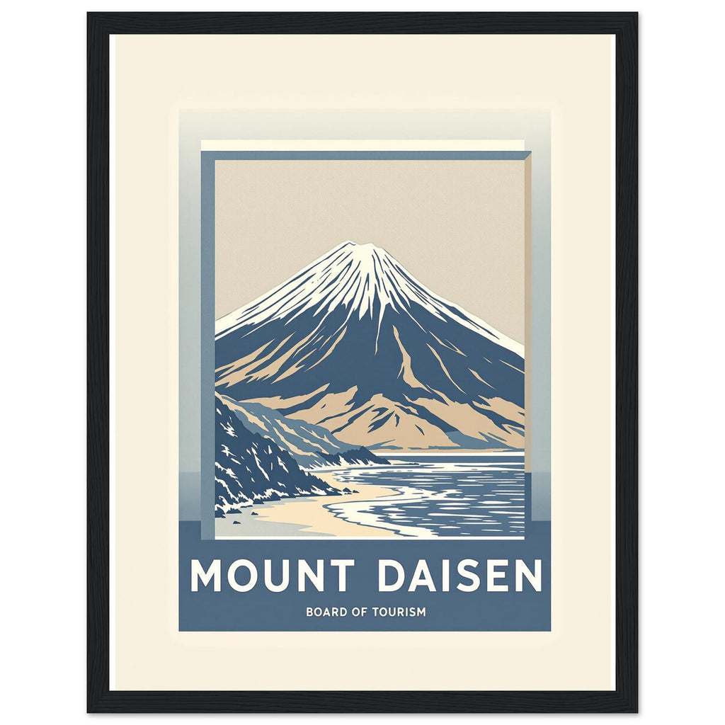 Mount Daisen Vintage Travel Poster — Framed Art Print | Wild Thread Co UK