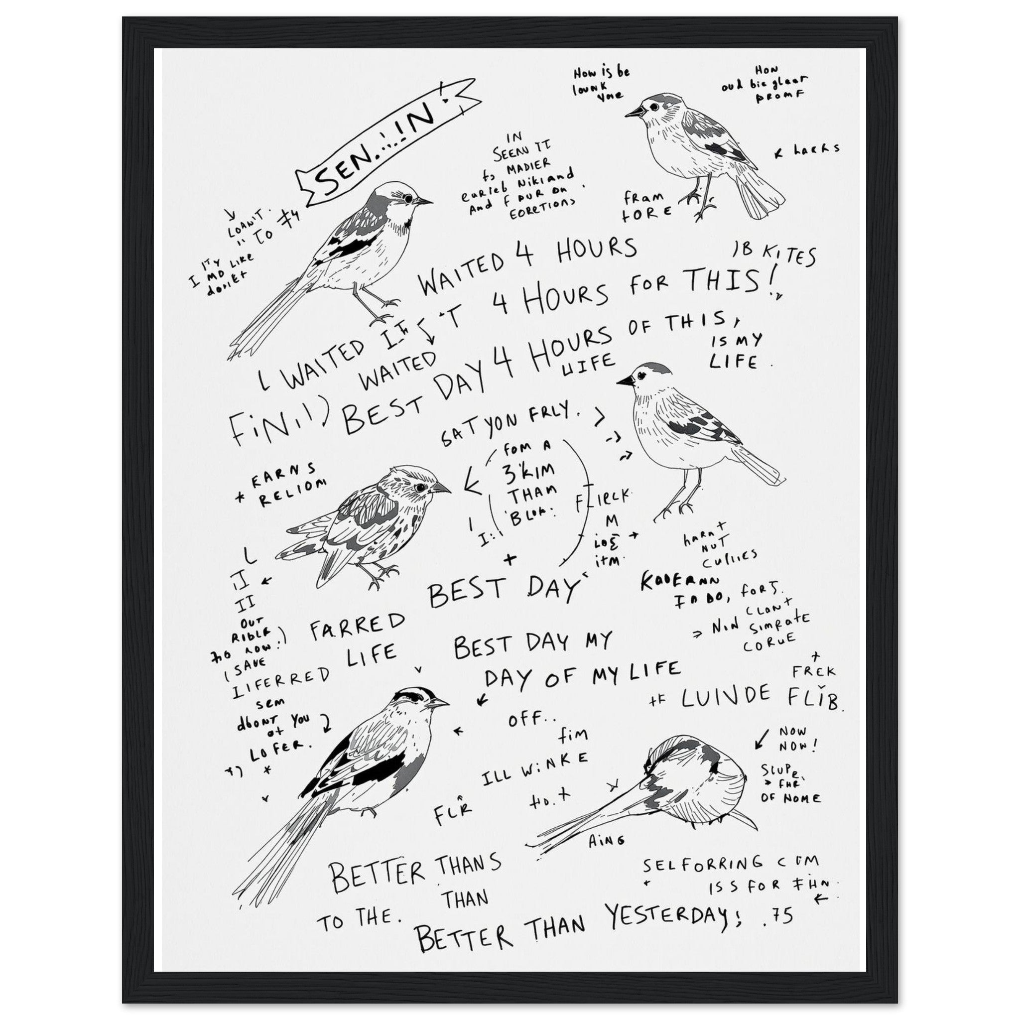 Birdwatcher Field Notebook Framed Print — Framed Art Print | Wild Thread Co