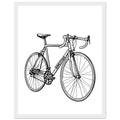 Retro Sports Cycling Framed Art Print — detail view | Wild Thread Co