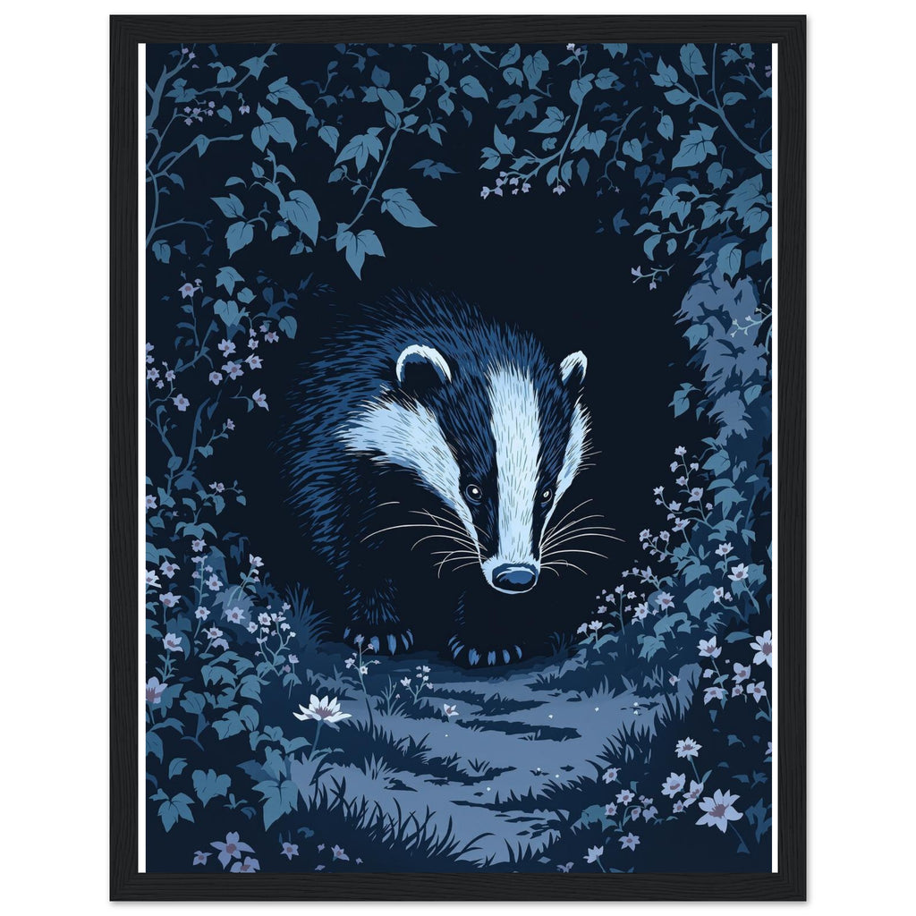 Badger At Dusk Framed Print — Framed Art Print | Wild Thread Co