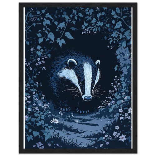 Badger At Dusk Framed Print — Framed Art Print | Wild Thread Co