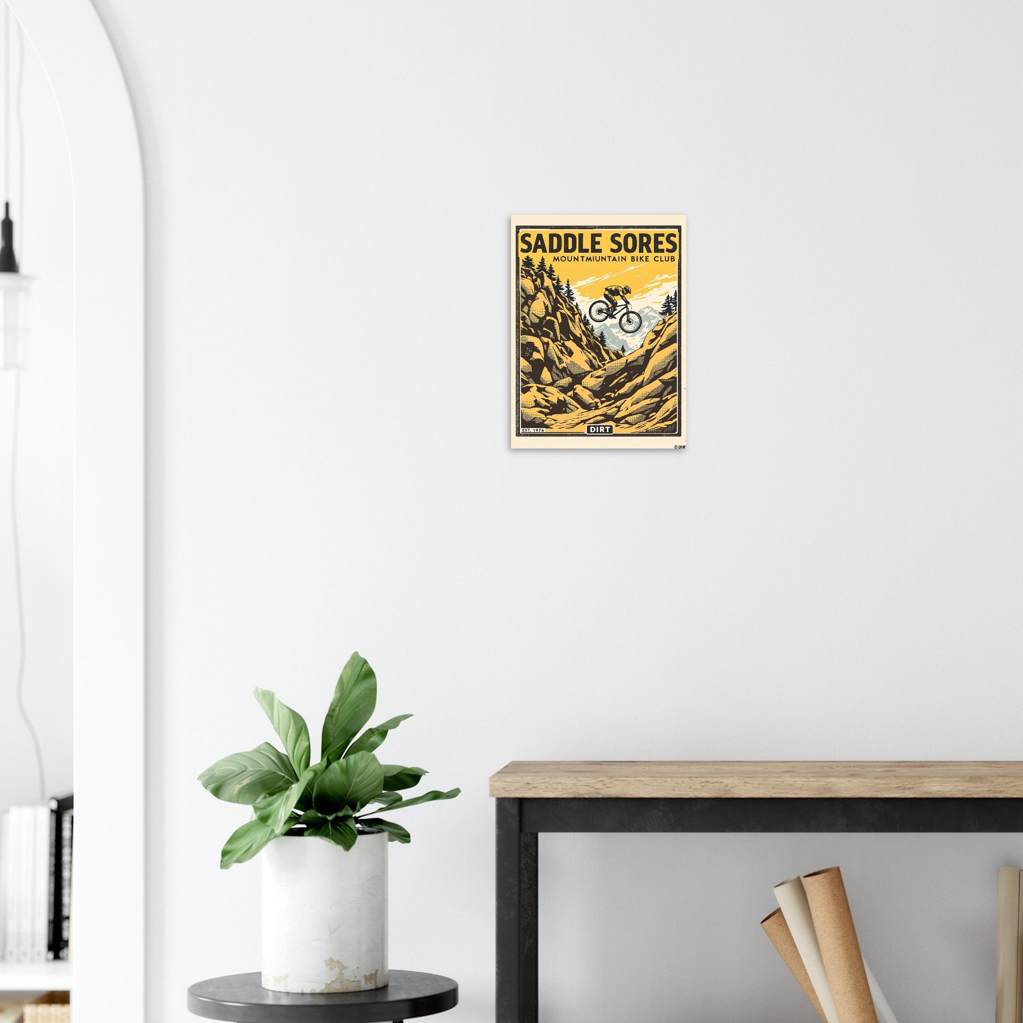 Saddle Sores Vintage Travel Poster Art Print — detail view | Wild Thread Co