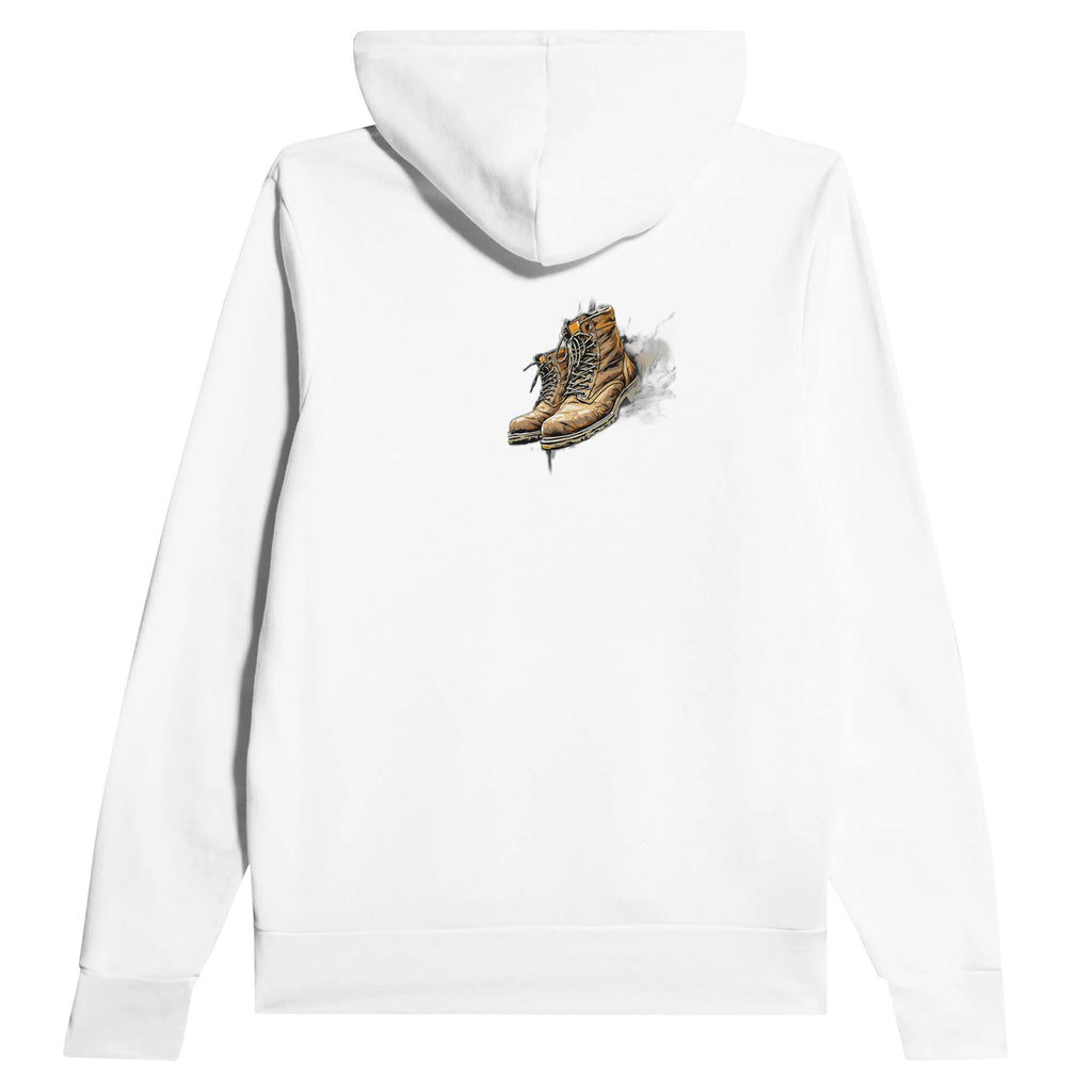 Rock Climbing Boots Hoodie — detail view | Wild Thread Co