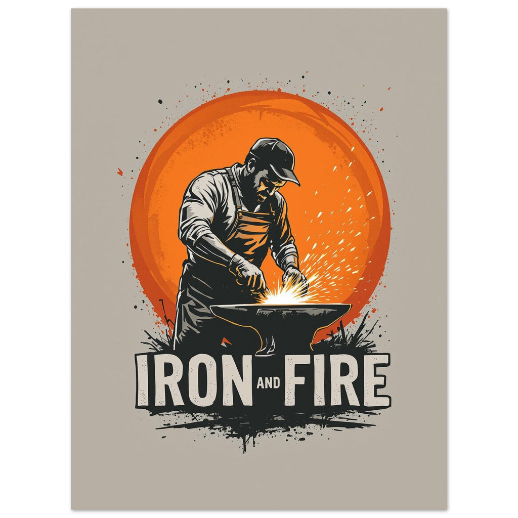 Blacksmith Forge Sparks Art Print Art Print — detail view | Wild Thread Co