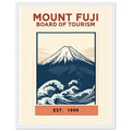 Mount Fuji Vintage Travel Poster Framed Art Print — detail view | Wild Thread Co
