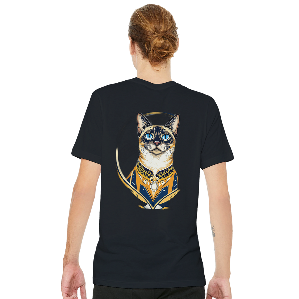 Siamese Cat Elegance T-Shirt — detail view | Wild Thread Co