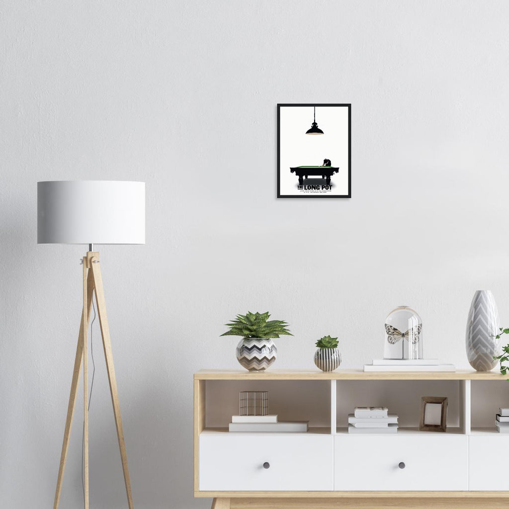 Retro Snooker Hustle Framed Print Wall Art Ready to Hang UK Framed Art Print — detail view | Wild Thread Co